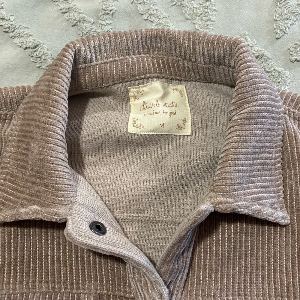 Altar’d State Beige Corduroy Shacket size M - Picture 4 of 8